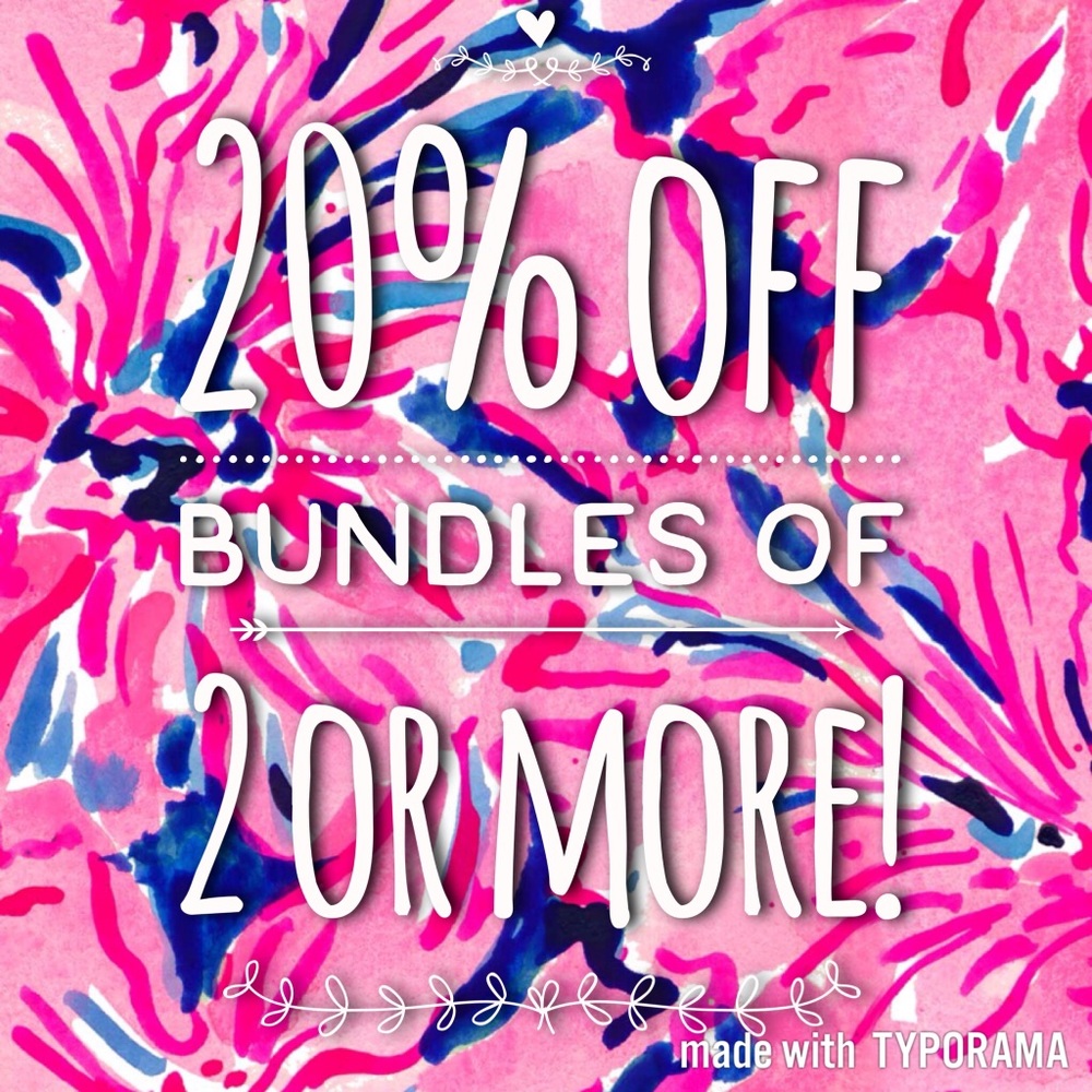 20% off of 2+ bundles. Negotiable prices!